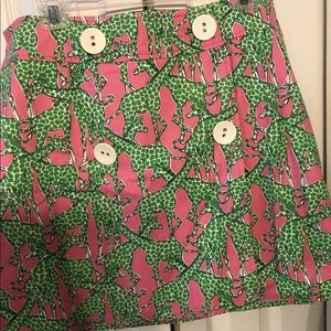 Beautiful Lilly Pulitzer Pink & Green print Skirt
